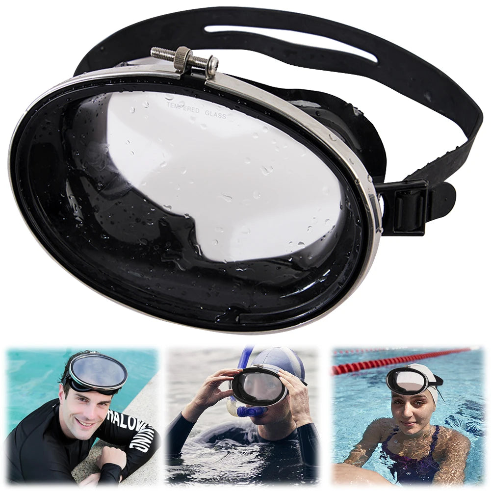Snorkeling Equipment Mask HD Waterproof Fisherman Swimming Goggles Stainless Steel Anti-Fog Silicone HD Tempered Glass Dive-Mask