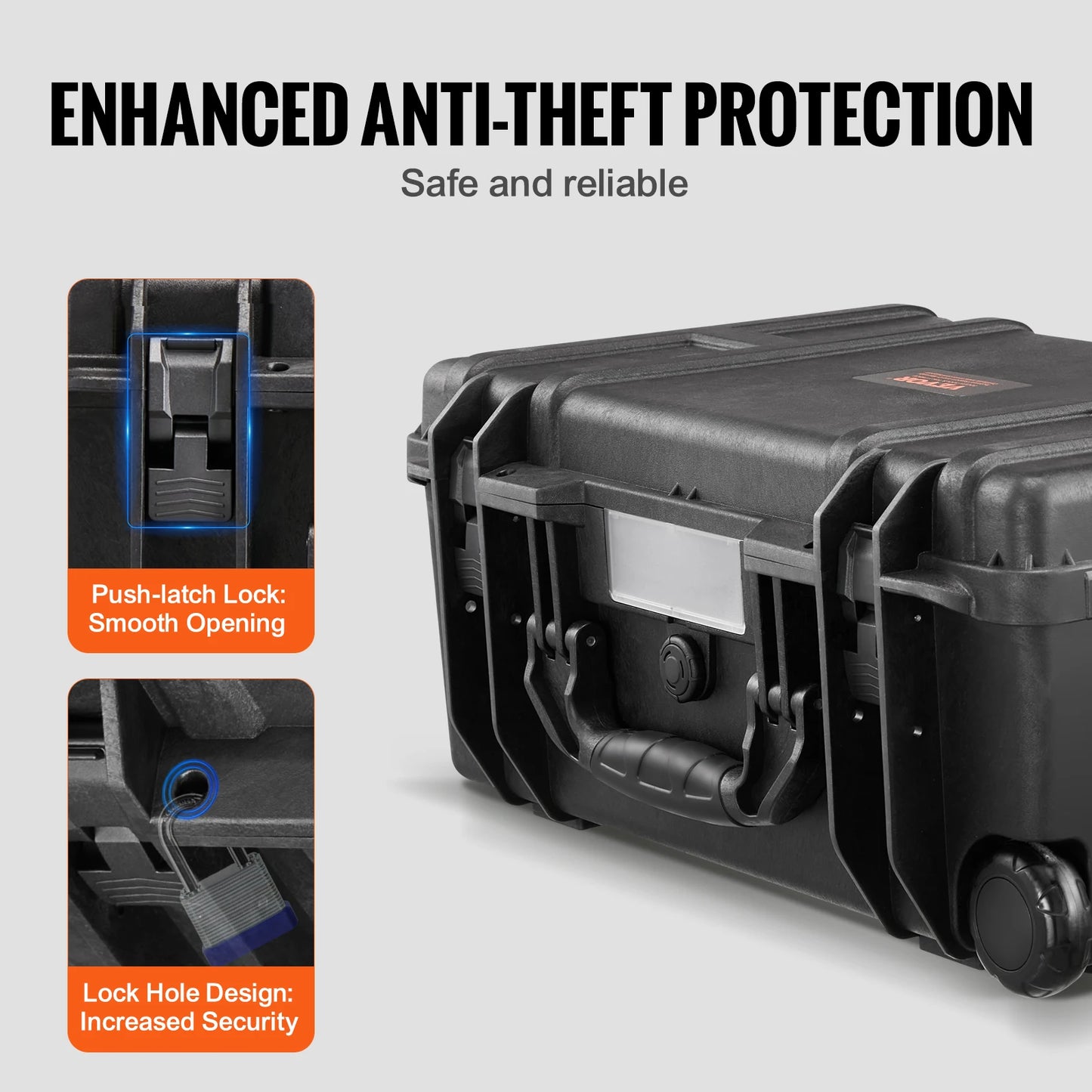 Weatherproof Hard Case HeavyDuty Protective Dry Box Case with Pre-cut Foam for Travel Hunting Military Tactical Cameras