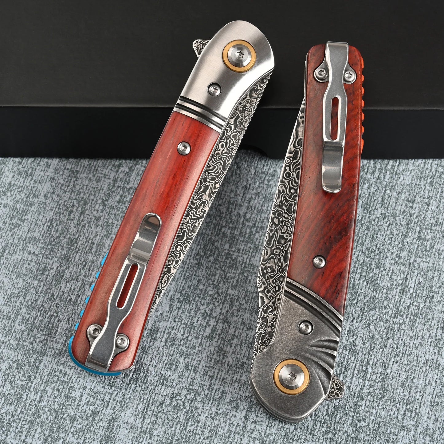 SDOKEDC VG10 Damascus Steel Folding Pocket Knife With Pocket Clip Portable EDC Tool For Camping Fishing Daily Use