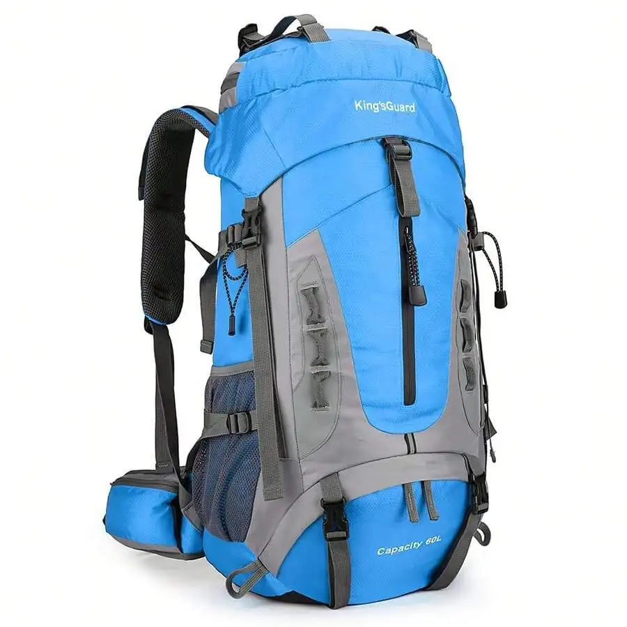 60L Lightweight Waterproof Hiking Backpack With Rain Cover Large Travel Camping Backpack For Adults