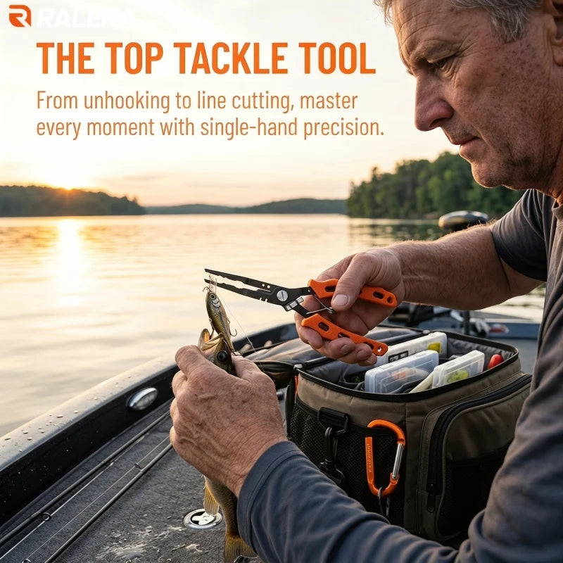 Lure fishing equipment: fish gripper, fishing pliers, hook remover, fishing knife, complete set, essential for fishing tackle