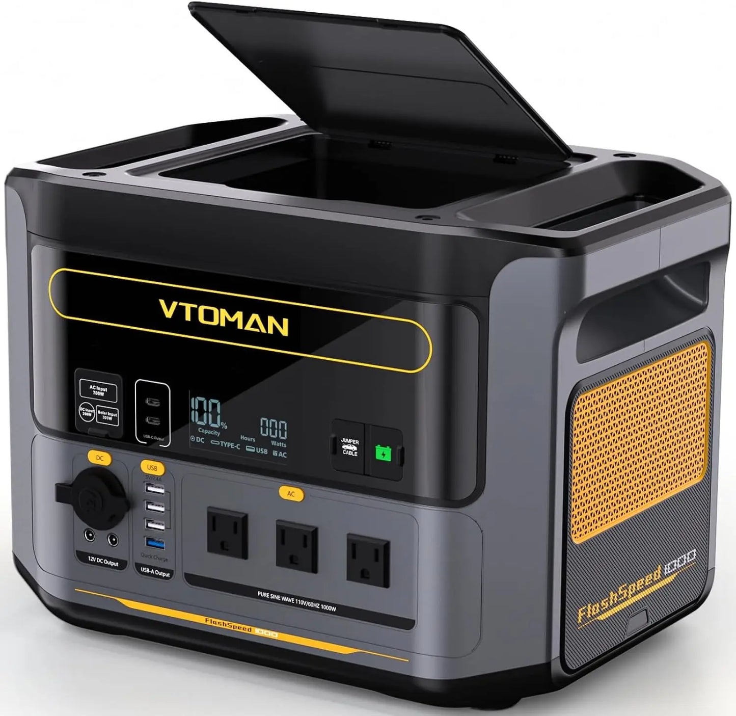 FlashSpeed 1000 Portable Power Station, 828Wh LiFePO4,1000W Output | Expandable To 2376Wh, 1H Fast Charge (0-80%)