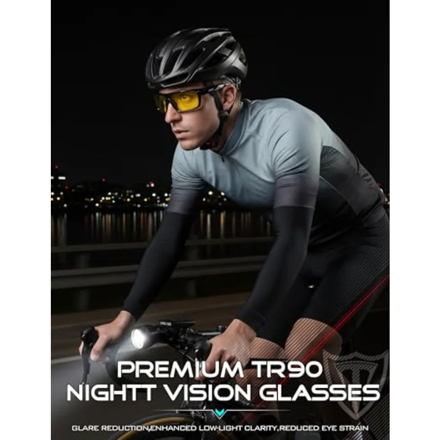Polarized Sunglasses Men for Fishing: UV Protection Lightweight TR90 Sports Wrap Sun Glasses Driving Golf Running