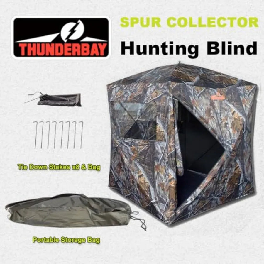 SPUR Collector Hunting Blind, Portable Ground Blind with Silent Windows, Portable Durable Hunting Tent for Deer and Turkey Hunt
