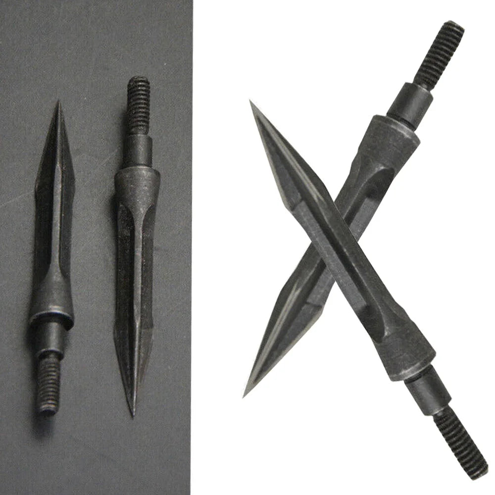 12pcs Hunting Arrowhead General Thread High Carbon Steel Arrow Head for Outdoor Archery Shooting Hunt Target Broadhead