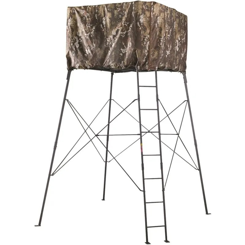 Bolderton 12’ 2-Man Quad Pod; Tower Platform Includes Ladder and Seats, for Hunting Deer Season