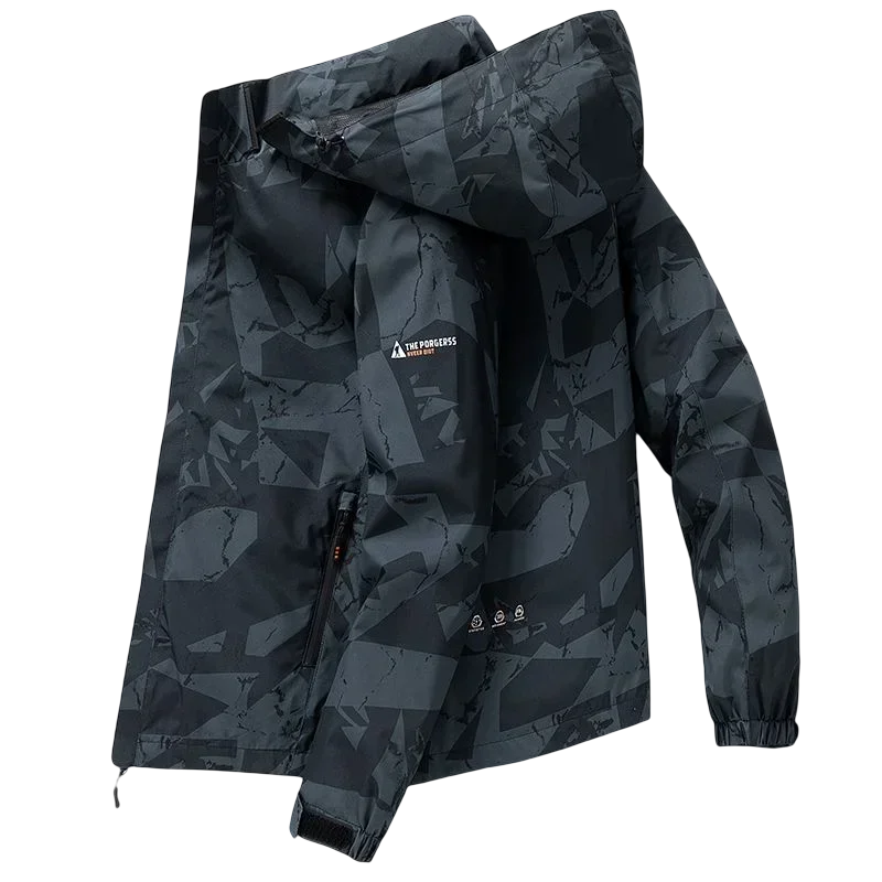 Hooded Hiking Jacket Men Outdoor Bomber Jackets Waterproof Windbreaker 2024 Spring Autumn Sports Casual Cargo Jackets Mens Coats