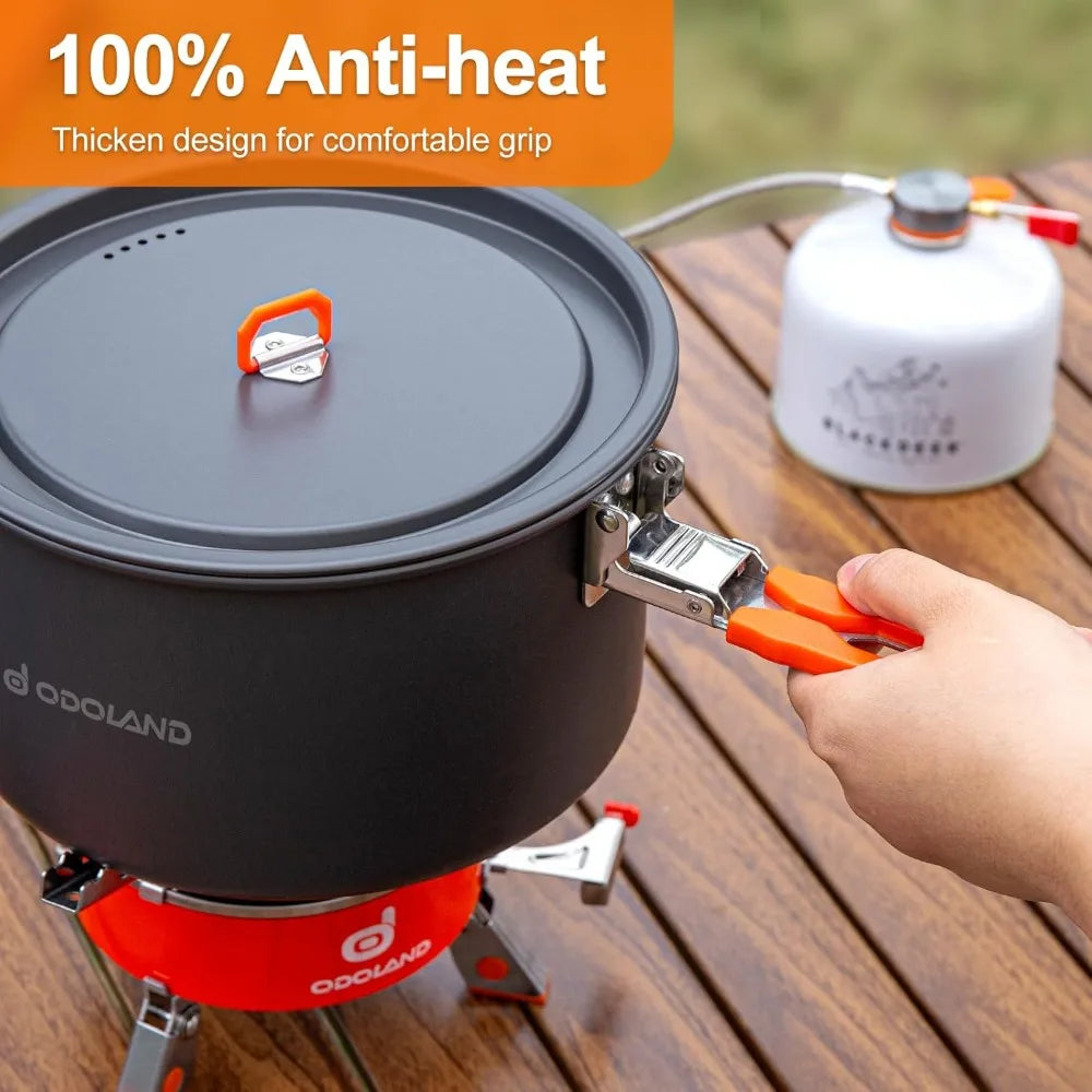 Lightweight Camping Cookware Set with Pot, Pan & Kettle, Portable for Backpacking & Picnic