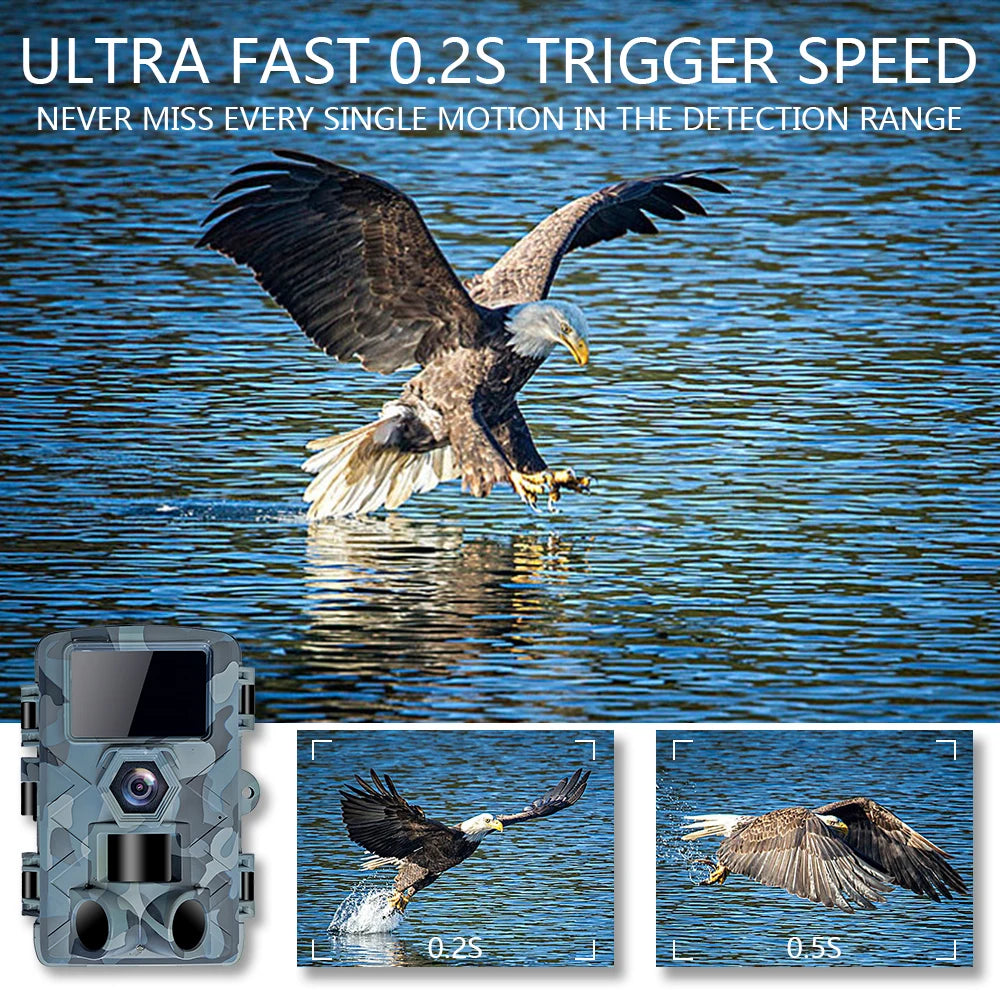 WiFi Trail Camera, 60MP Wildlife Hunting Camera with APP Control, Motion Detection, 32GB TF Card Included, IP66 Waterproof, 120° Wide-Angle for Deer Scouting, Farm Monitoring & Outdoor Use