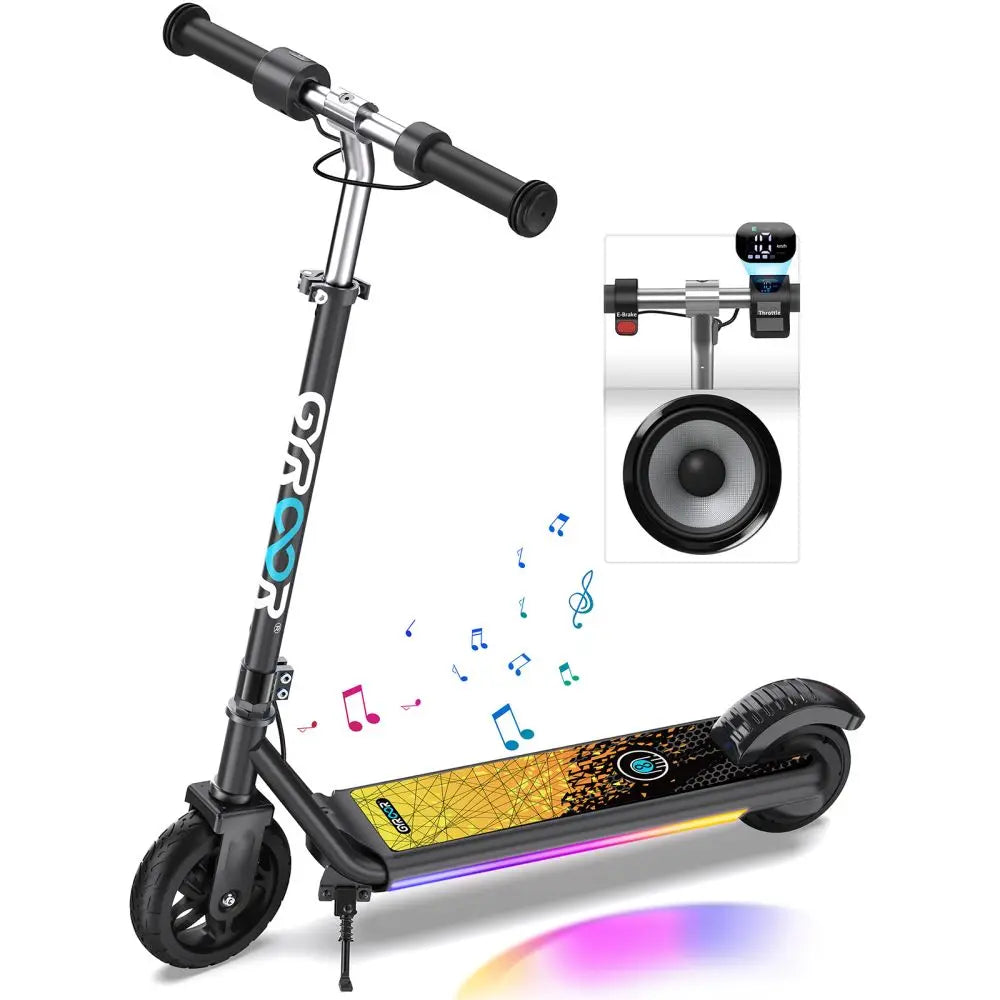 Gyroor H30Max Electric Scooter for Kids, LED Dispaly, 150W Powerful Motor, Dual Brake System, Adjustable Height and Speed
