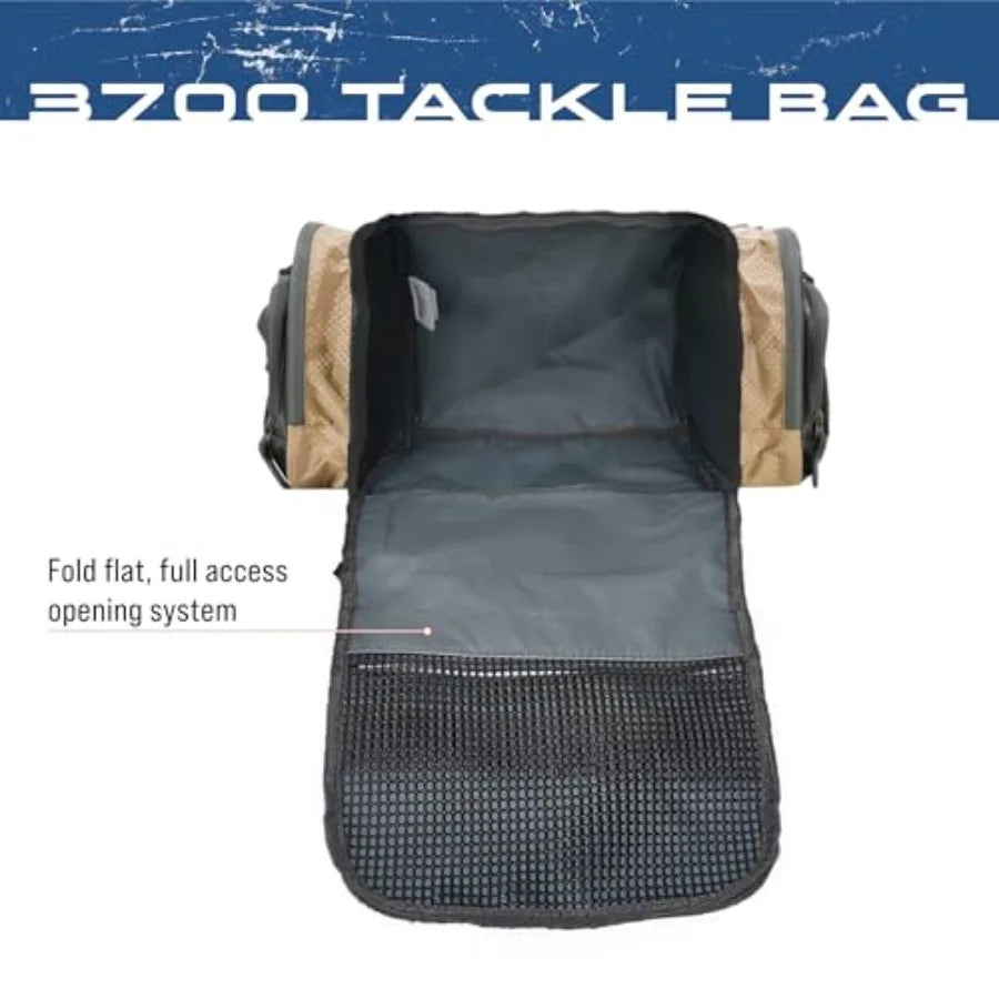 Heavy Duty Fishing Tackle Duffle Bag, Solid Brown Elements, 3700