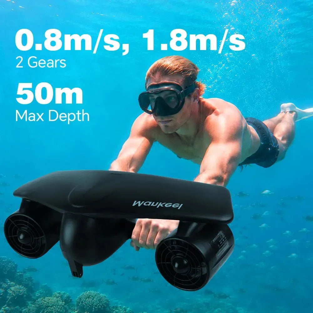 Mankeel Electric Underwater Sea Scooter 50m Waterproof 2 Speed 28lbs Thrust Diving Booster for Snorkeling Pool Adult Water Sport Summer Fun Activities