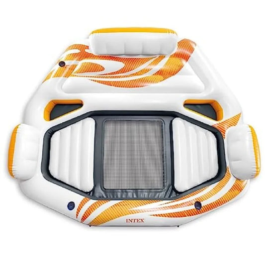 Vista Island Inflatable Raft Float Outdoors 94x81x20 Blue Durable PVC Material Lightweight for Pool Lake Beach Recreation