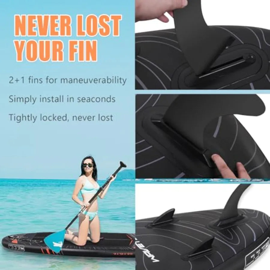 Inflatable Paddle Board for outdoor water sports PVC material blue-gray color ultra-light 17.4lbs with SUP camera seat and wide
