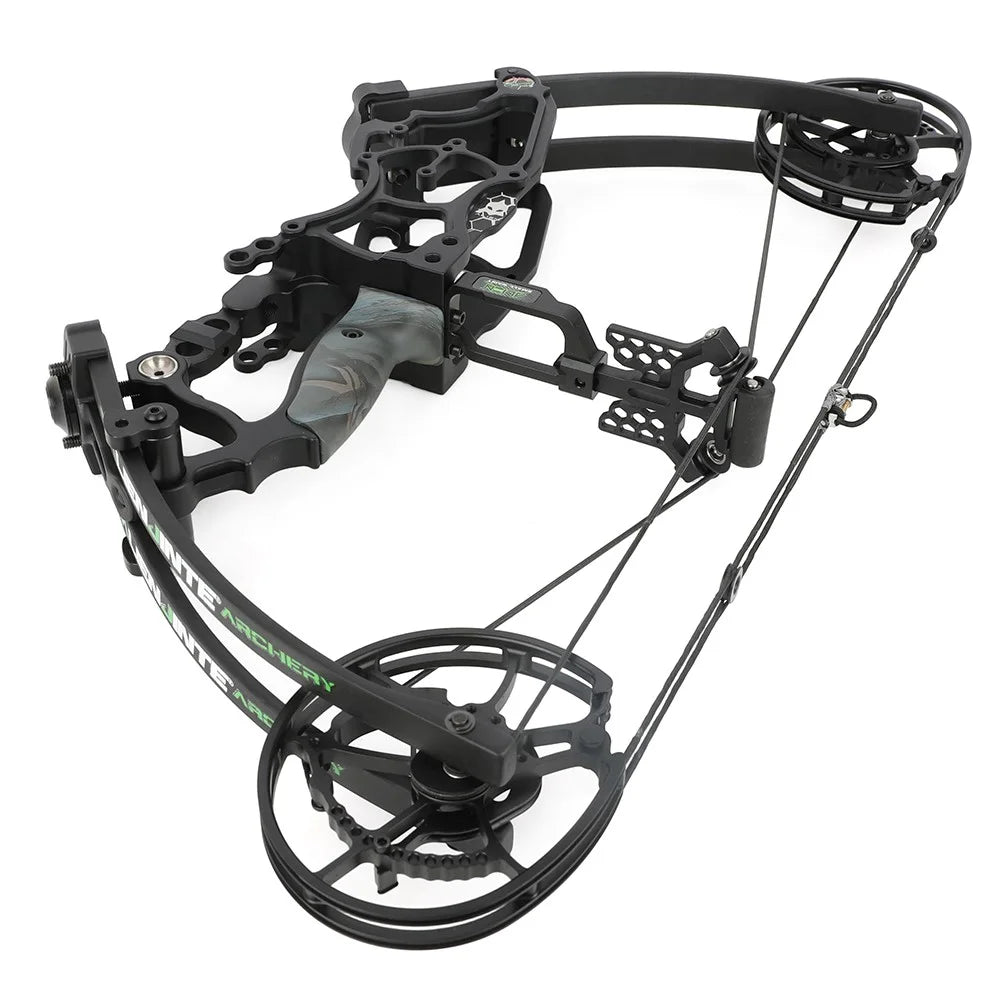 Dual-Use Compound Bow High-Performance Steel Ball & Arrow Set 30-70LBS 80% Let-off 340FPS Outdoor Archery Hunting Practice