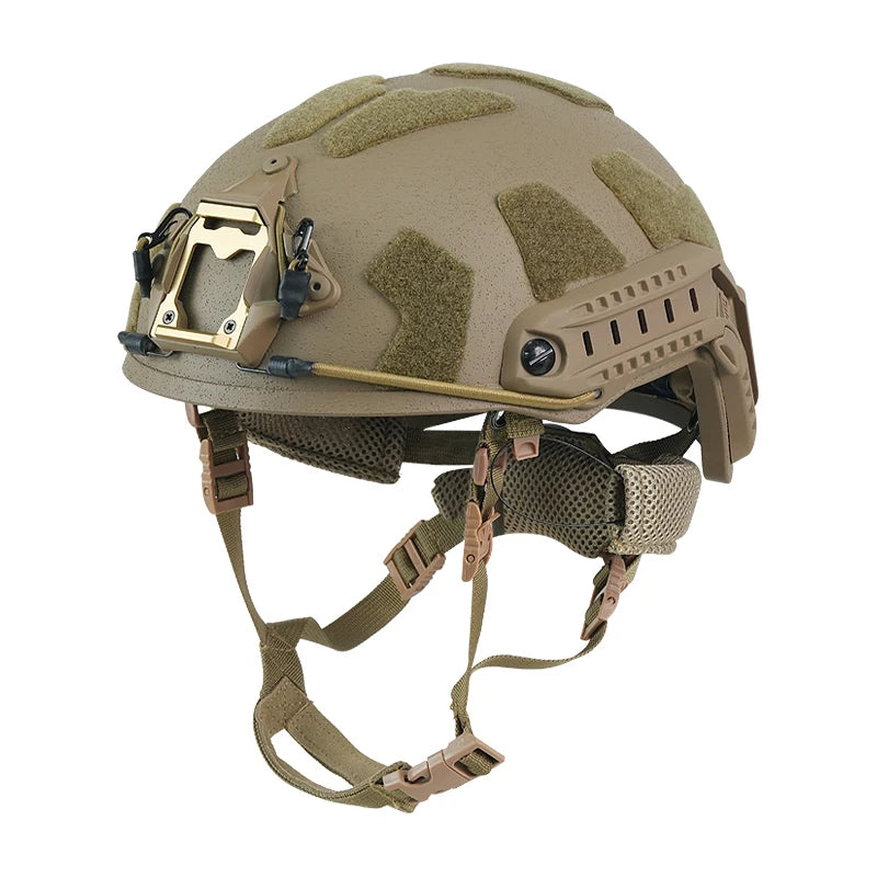 BOOIU Tactical Helmet FRP Velcro Impact-Resistant Helmet High Cut Wendy Suspension With Double-Lineed Adjustable Knob CS Helmet