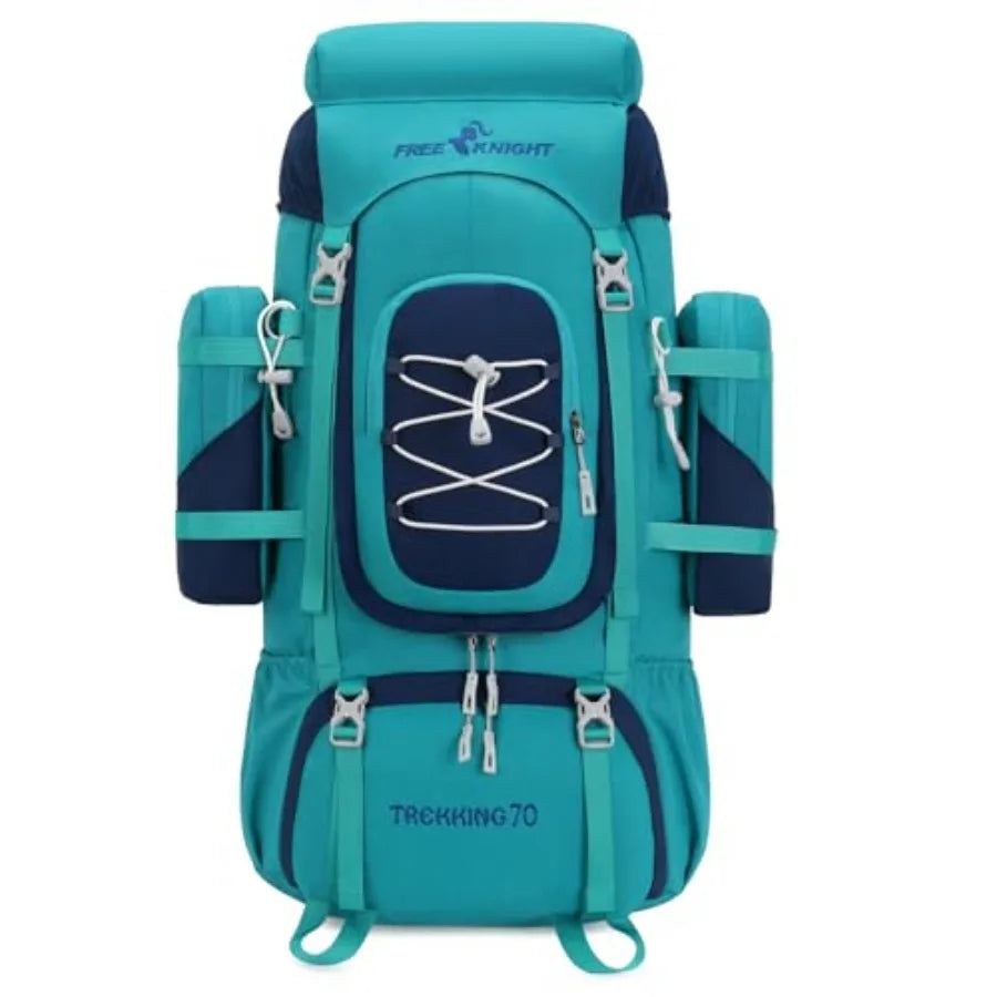 70L 65+5 Waterproof Hiking Camping Backpack with Rain Cover, Outdoor Sport Travel Daypack for Climbing Touring