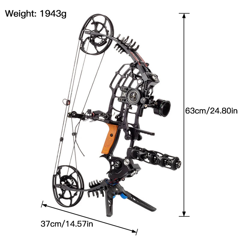 New SPG Rogue Compound Bow Adjustable Pound Draw Length,Dual-Use (Steel Balls/Arrows) Outdoor Archery Equipment