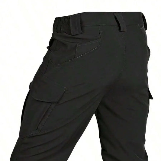 Mens Quick-Dry Tactical Cargo Shorts Outdoor Hiking Lightweight Breathable Elastic Waist