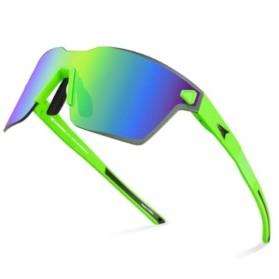 Tarkio Polarized Fishing Sunglasses, Large Single PC Lenses, Rimless Wrap Design, UV400 Protection Sports Sunglasses
