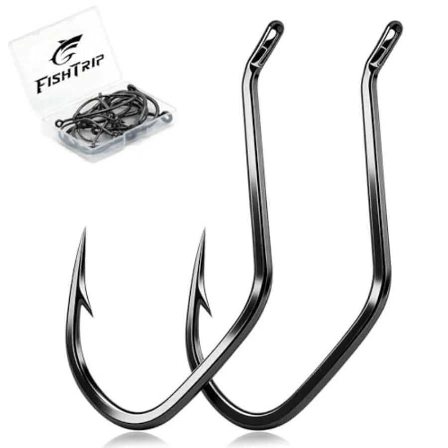 Catfish Hooks Big River Hooks 25/50pcs Live Cut Bait Fishing Hook for Catfishing Flathead Saltwater Freshwater