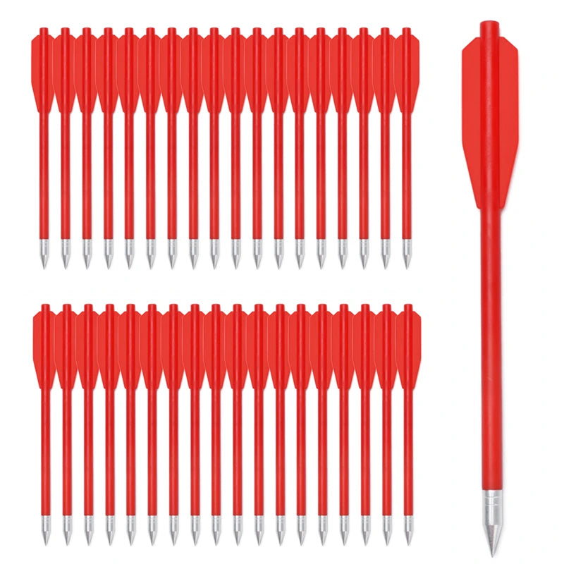 60Pcs Crossbow Bolts 6.3" Carbon Arrows Vanes Pistol Mini Bow Archery Hunting Target Red/Black/Pink/Yellow/Muddy yellow