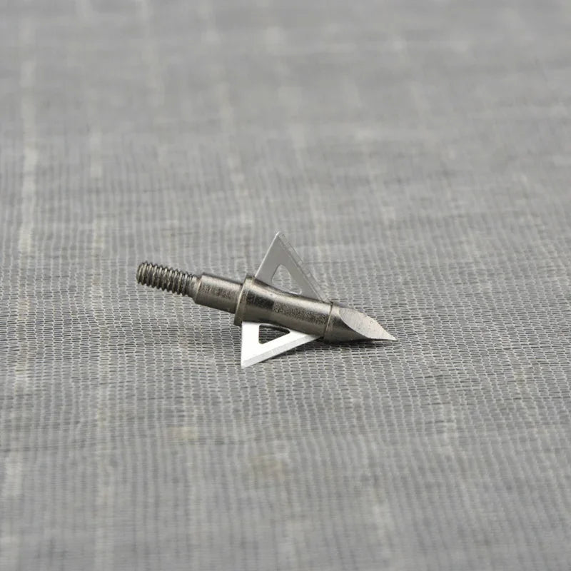 12PCS Blade Arrowheads Stainless Steel Broahdeads 100Grain Arrow Tip for Recurve Compound Bow Archery Hunting Shooting Accessory