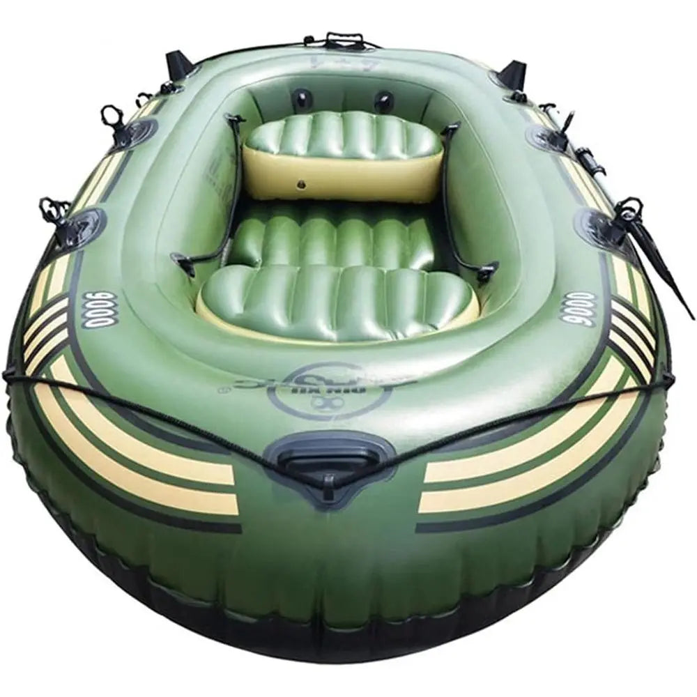 Portable Inflatable Boat Set for 5, Air Pump, Rope, Paddle Included - Ideal for Adults & Kids