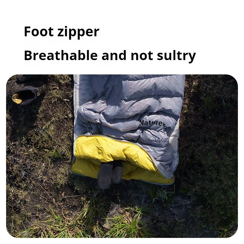 Naturehike Outdoor Down Sleeping Bag Duck Down Winter Ultralight Camping Portable Warm Envelope 650FP Aldult Down Sleeping Bag