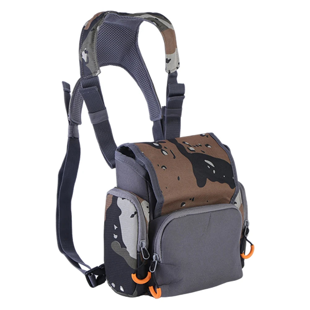 Wild Cedar Binocular Harness Chest Pack with Rangefinder Pouch, Bino Harness with Rain Cover for Bird Watching, Hunting, Hiking