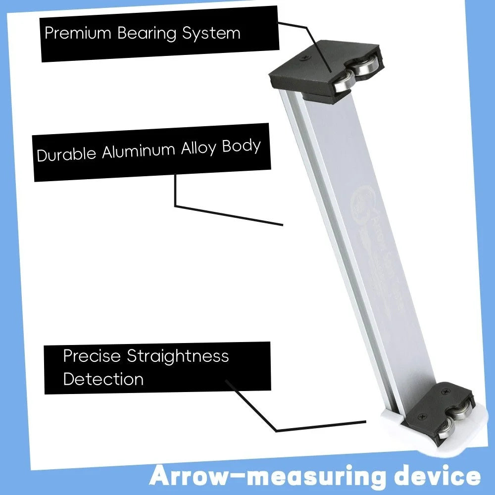 Arrow Straightness Detector Aluminum Alloy Arrow Spin Tester for Archery Arrow DIY Hunting Shooting Target Practice