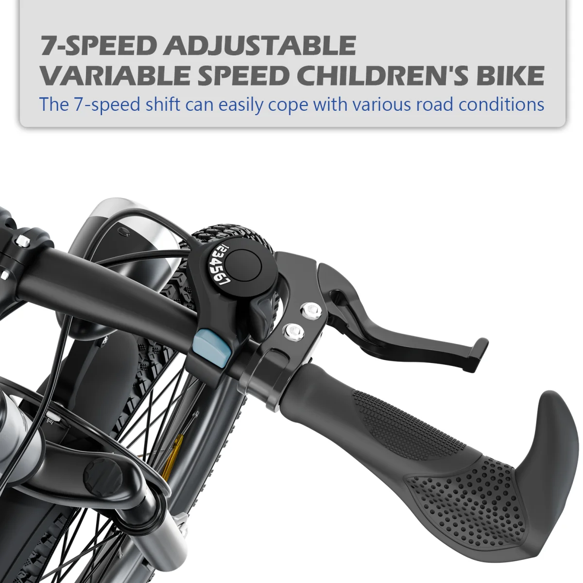 FKZNPJ 20 Inch Kids Mountain Bike for Boys & Girls Ages 7-12 – 7-Speed Gears, Dual Disc Brakes, Shock Absorber Front Fork, LED Light – Silver & Pink