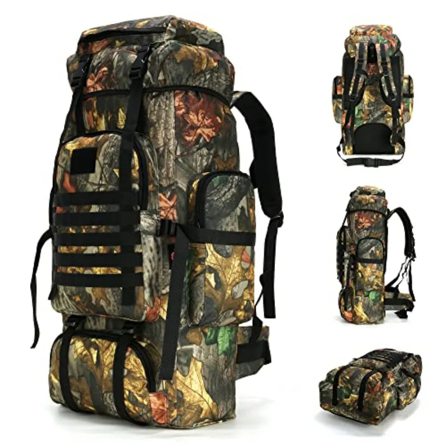 70L Camping Hiking Backpack for Men Women Large Military Tactical Backpack Molle Rucksack Backpack for Outdoor