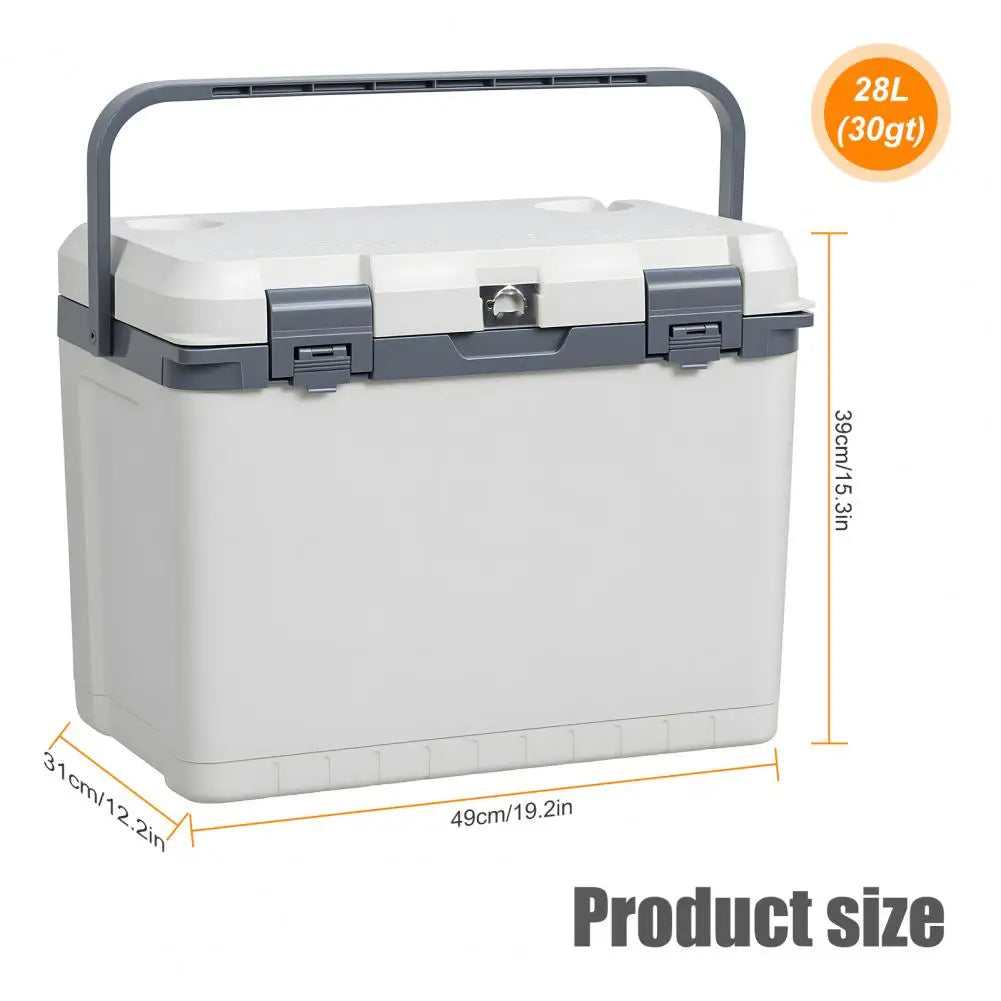 Ice Chest Box, 72~108 Hours Insulated Portable 30 Quart Hard Cooler, Holds 45 Cans Of 330ml Drinks Outdoor Portable Cooler