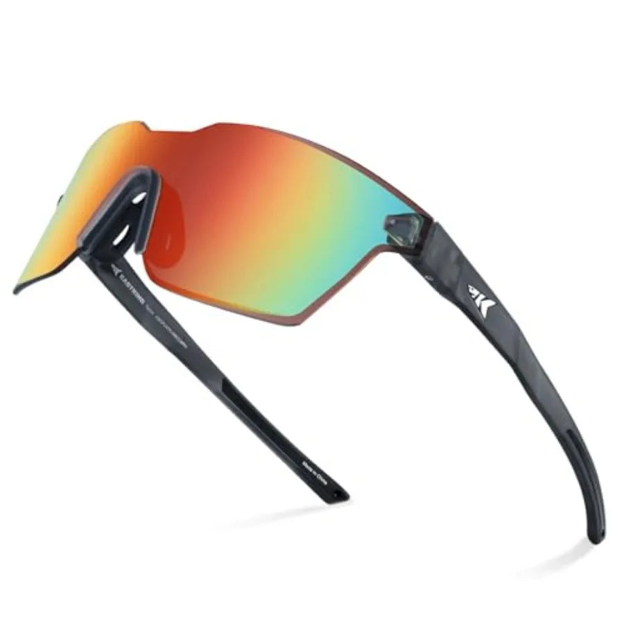 Tarkio Polarized Fishing Sunglasses, Large Single PC Lenses, Rimless Wrap Design, UV400 Protection Sports Sunglasses