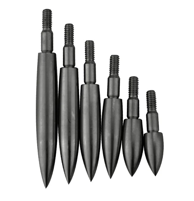Stainless Steel Screw-in Arrow Field Points 12 Pack Multi Grain 100-350gr Silver Target Arrow Tips Wear Resistant Threaded Arrow Heads Fit Carbon Aluminum Shafts Archery Training Accessories