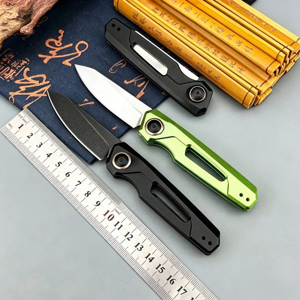 7550 Jungle Folding Knife, Featuring an 8Cr13Mov Blade and T6 Aluminum Alloy Handle—Portable Outdoor Pocket Knife for Daily Use, Exploration, Camping, Rescue, Cutting, and Hiking—Perfect Gift