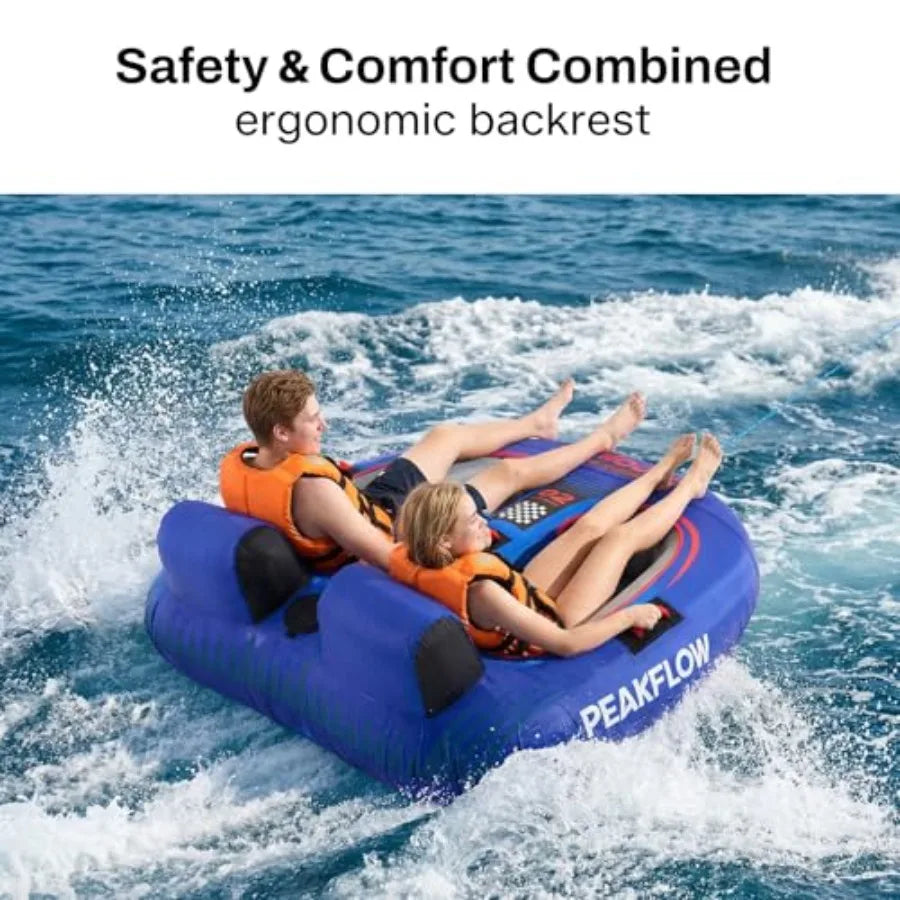 Towable Tube, Boat Tube, 2 Person Models, Tubes for Boating, Stable for and Adults, Lake and Ocean Fun, Inflatable Boat Tubes a