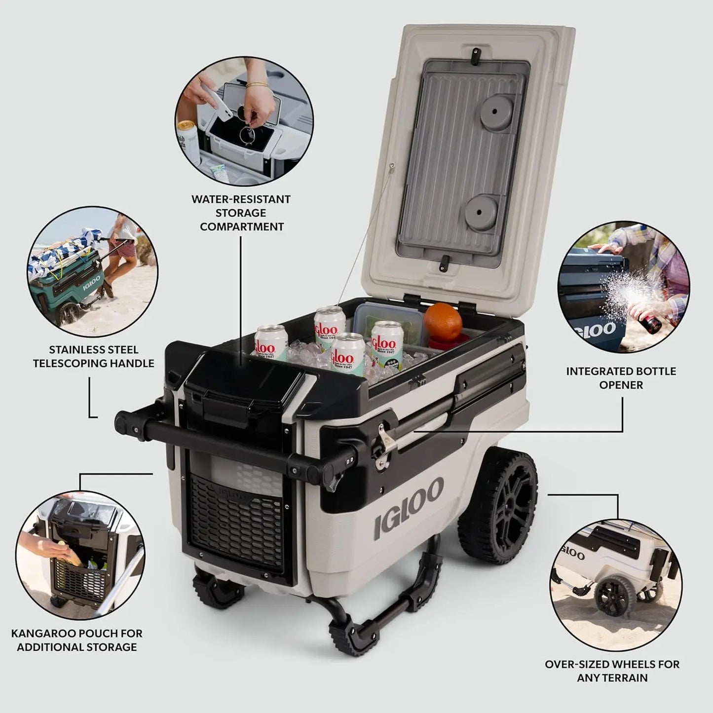 Trailmate Journey 70Qt Wheeled Cooler | Insulated Hard Shell Ice Chest