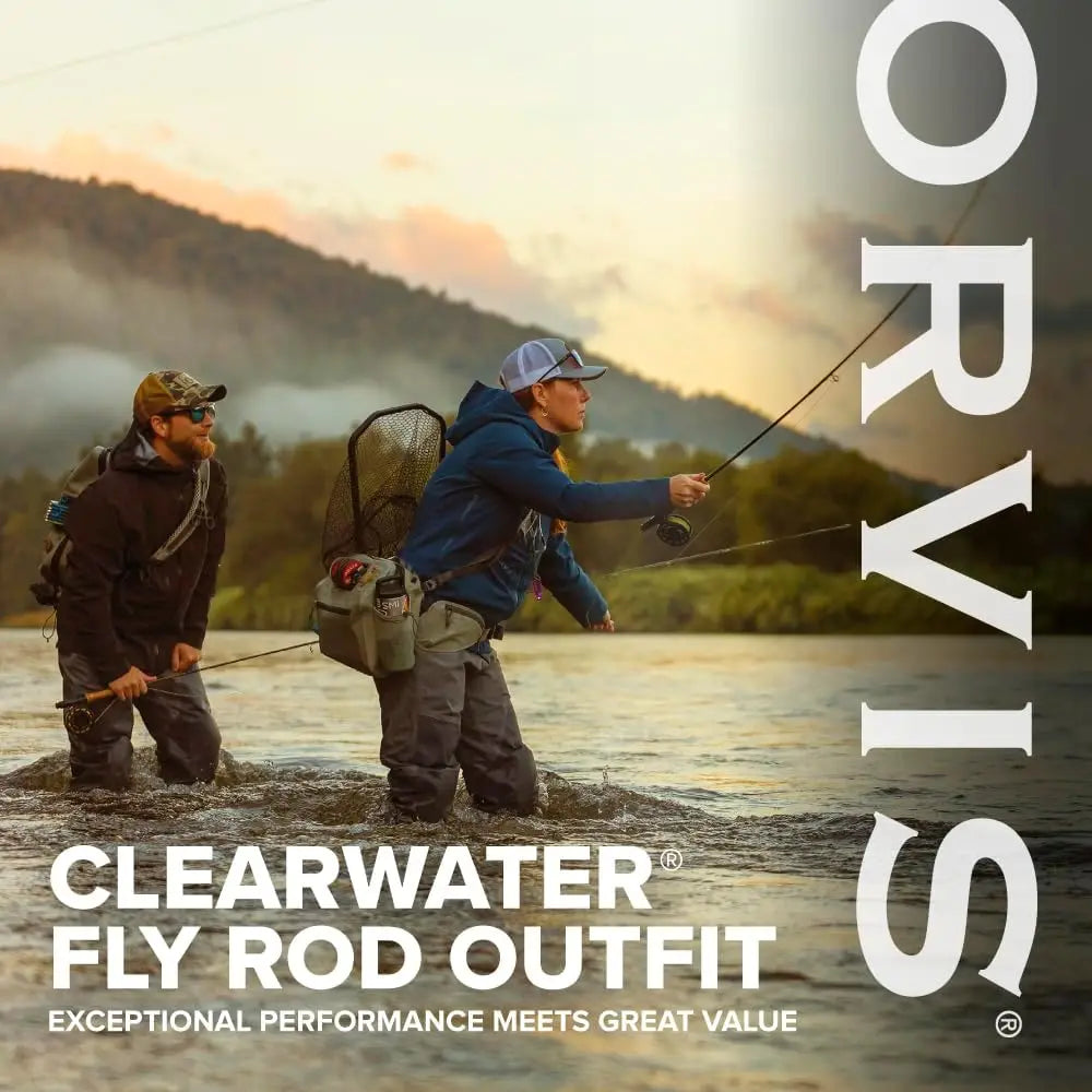 Orvis Clearwater Fly Rod Outfit - Fishing Rod and Reel Combo with Black Chrome Blank, Ceramic Guides, Durable Reel Seat, and Rod Tube