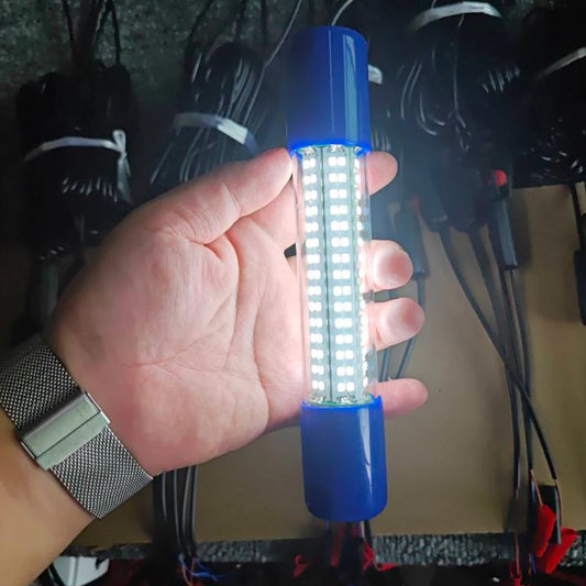Underwater Fishing Light 50W Submersible Fishing Light 12-24V Glowing Fish Attractor Waterproof for Squid Shrimp Krill