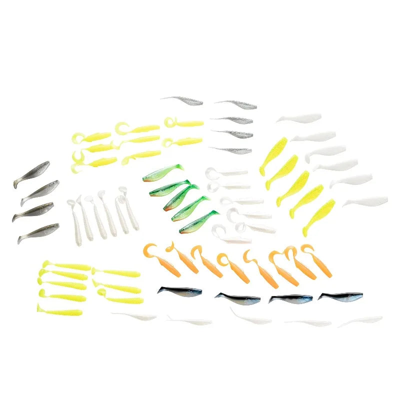 70pc Walleye Fishing Soft Plastics