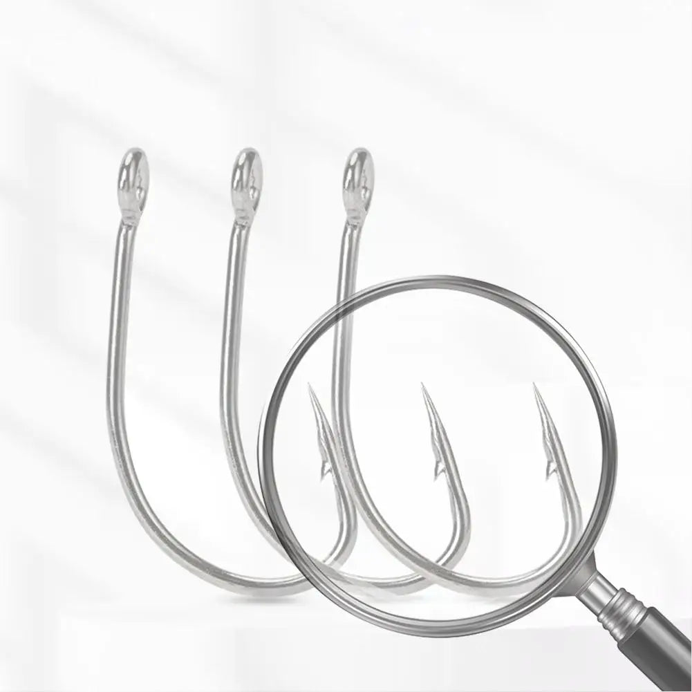 100Pcs Fishing Hooks Set High Carbon Steel Barbed FishHooks Carp Fishhook for Freshwater Saltwater Fishing Accessories