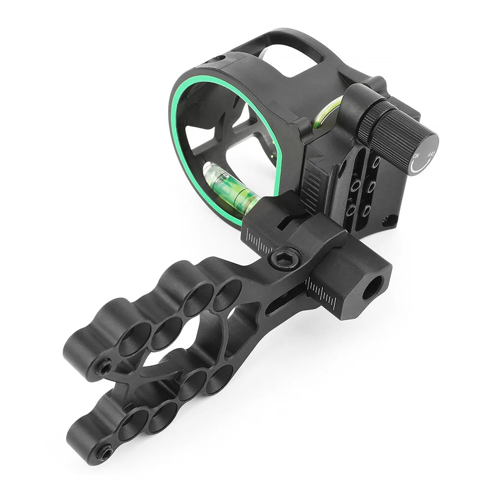 Archery Bow Sight 5 Pins Aluminum Alloy Left Right Hand Adjustable Compound Recurve Bow Sight for Bow and Arrow Accessories