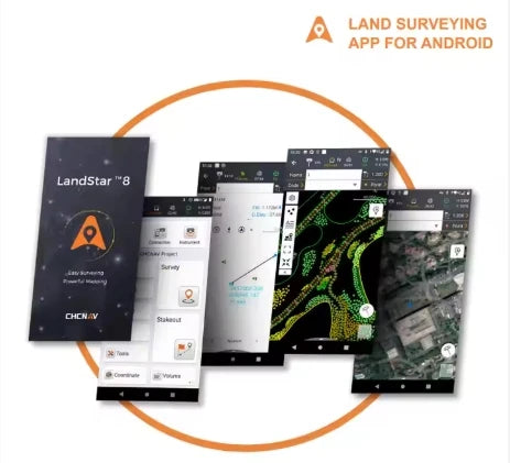 GNSS RTK Software Data Collecting APP Program Field Surveying Landstar8 Android OS Software For Land Surveying CHC Gps Rtk