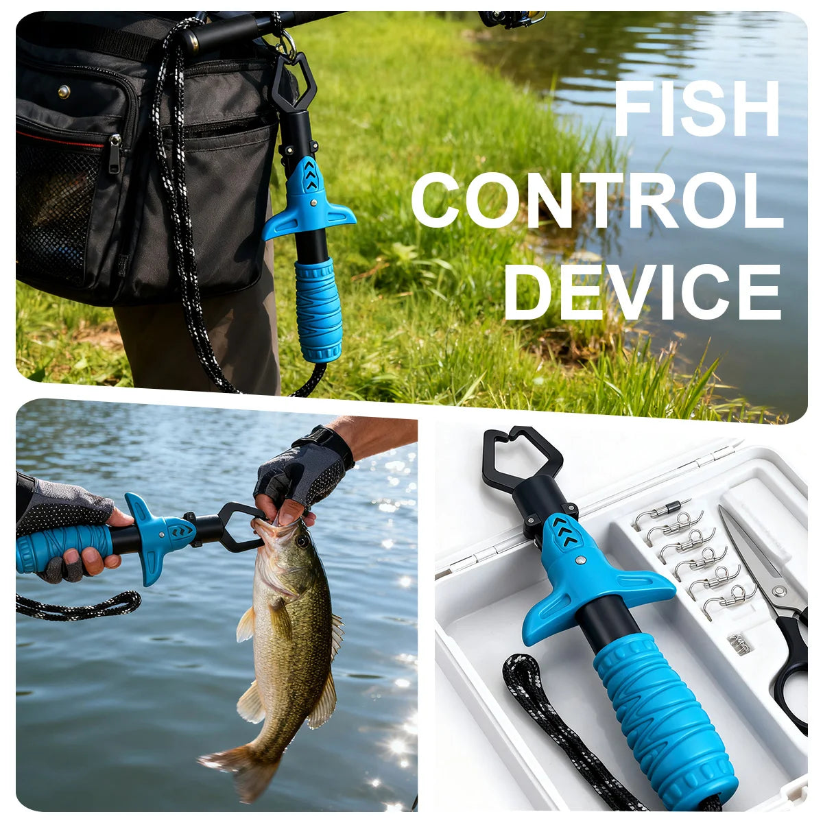 RALERA Complete Fishing Pliers Accessory Set:  Fishing Gloves, Pliers, Fish Grippers,Protect Pliers Sheath,Fish Tape Measure