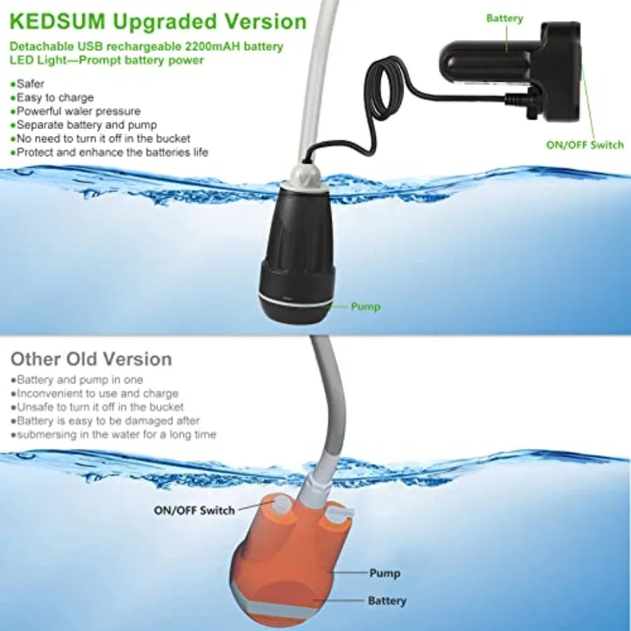 Portable Shower Portable Camp Shower Pump with Rechargeable Battery Portable Shower for Camping Portable Outdoor Shower Head fo