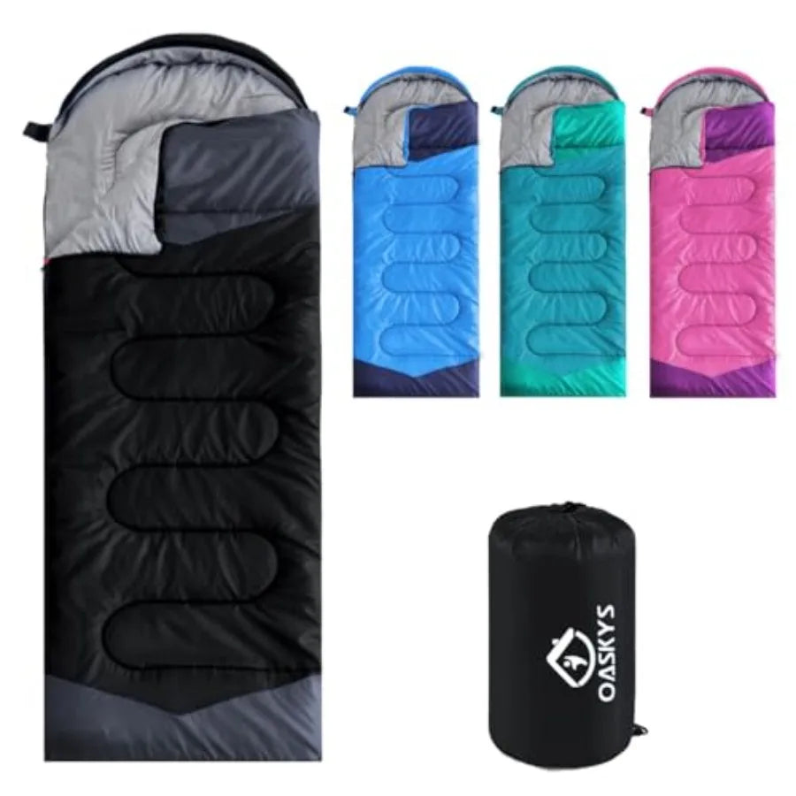 Camping Sleeping Bag Warm and Cool Weather Summer Spring Fall Lightweight Waterproof for Adults Camping Gear Equipment, Traveli