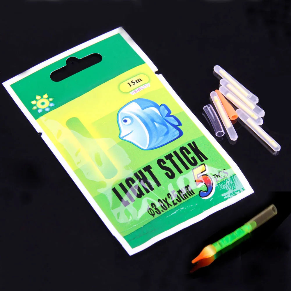 50PCS Fishing Float Light Stick  Fireflies Fluorescent Lightstick Night Float Rod Light Dark Glow Stick Fishing Tackle Tool