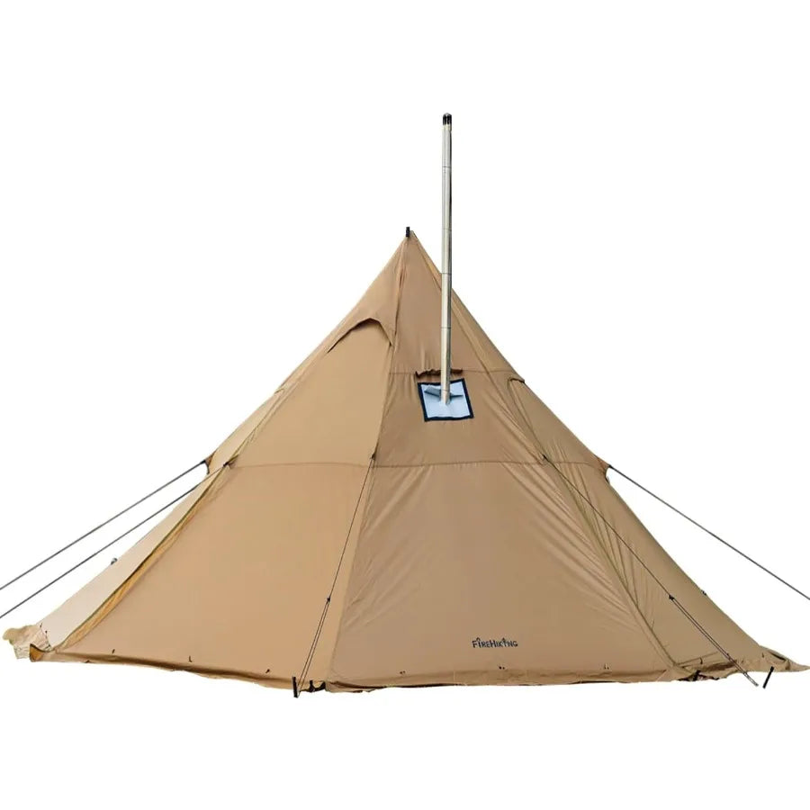 Camping Hot Tent 4-8 Person Tipi Tent with Stove Jack for Bushcraft Cooking and Heating in Remote Wilderness Environments Ideal